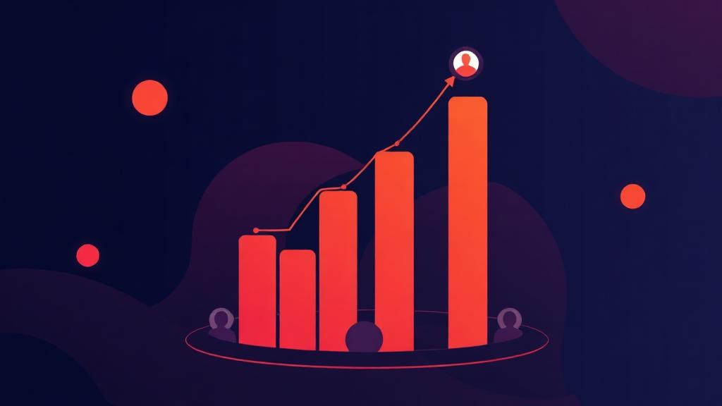 Abstract rising bars representing recurring community revenue