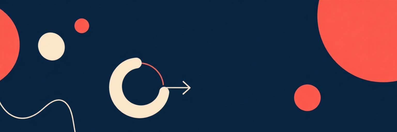 A looping arrow around a checklist representing a weekly review