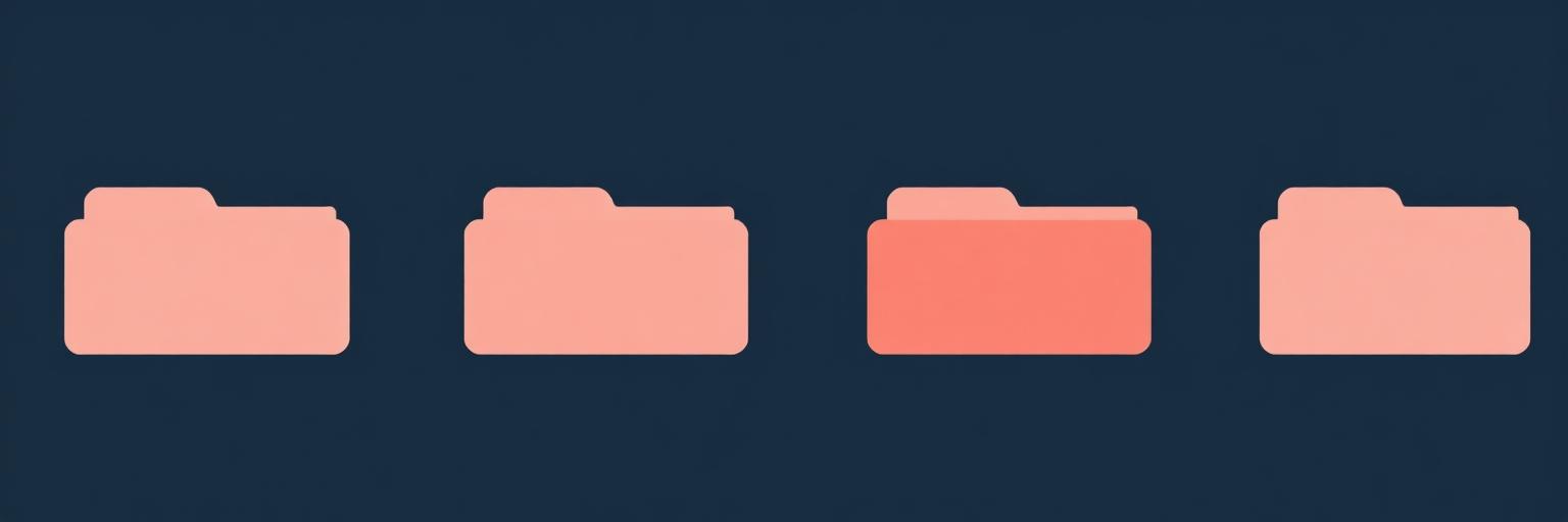 Four organized folders representing a Claude workspace
